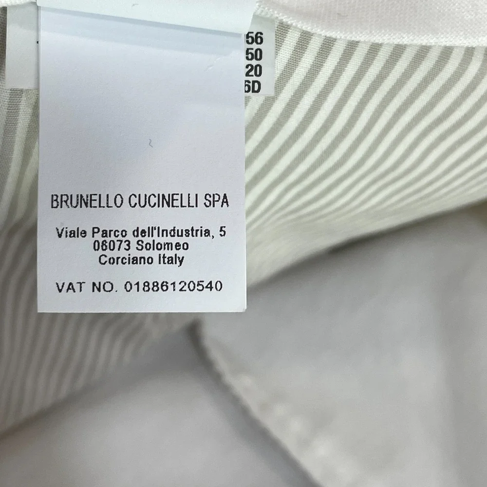 Brunello Cucinelli Men's Size 52 White Linen/ Cotton Pants Italy  Altered 40x25!